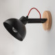 Applique murale noire megapolis 1 ampoule 24 cm 