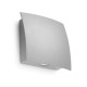 Applique surf, aluminium et verre, gris, 11 cm