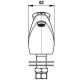 Robinet de lavabo Presto 605 fixation sur plage eau froide - Raccord 15 x 21 - PRESTO - 64602 
