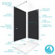 Pack complet 2 panneaux muraux WALL’IT NOIR + receveur WHITENESS II 120 + paroi de douche FREEDOM 2 TRANSPARENT 120 Aurlane - PACP043 