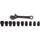Clé à molette multifonction + 10 douilles - MAKITA - B-65458