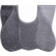 Tapis de salle de bain curts gris contour wc 50 x 60 cm