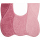 Tapis de salle de bain curts rose contour wc 50 x 60 cm