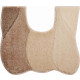 Tapis de salle de bain curts beige contour wc 50 x 60 cm