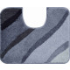 Tapis de salle de bain duna gris contour wc 50 x 60 cm