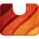 Tapis de salle de bain duna orange contour wc 50 x 60 cm