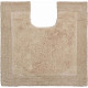 Tapis de salle de bain luxor beige contour wc 60 x 60 cm