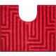 Tapis de salle de bain aruba rubis contour wc 50 x 60 cm