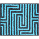 Tapis de salle de bain aruba bleu 50 x 60 cm