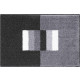 Tapis de salle de bain capricio gris 60 x 100 cm