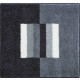 Tapis de salle de bain capricio gris 50 x 60 cm