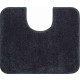 Tapis de salle de bain fantastic anthracite contour wc 50 x 60 cm