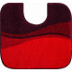 Tapis de salle de bain flash rubis contour wc 55 x 60 cm