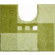 Tapis de salle de bain merkur vert contour wc 50 x 60 cm