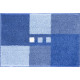 Tapis de salle de bain merkur bleu 60 x 100 cm