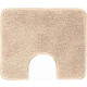 Tapis de salle de bain lex beige contour wc 50 x 60 cm