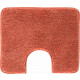 Tapis de salle de bain lex orange contour wc 50 x 60 cm