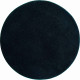 Tapis de salle de bain lex noir rond 80 cm