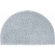 Tapis de salle de bain lex argent demi cercle 50 x 80 cm