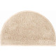 Tapis de salle de bain lex beige demi cercle 