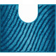 Tapis de salle de bain eternity turquoise contour wc 50 x 60 cm