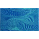 Tapis de salle de bain karim 13 bleu turquoise 60 x 100 cm