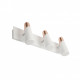 Aplique murale cuivre blanc lao 3 ampoules