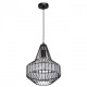Suspension noire loft 1 ampoule 152 cm