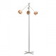 Lampadaire argenté megapolis 3 ampoules 152 cm