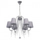 Suspension chromée elegance 6 ampoules 100 cm