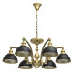 Suspension laiton neoclassic 6 ampoules 80 cm