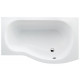 Cleargreen baignoire-douche asymétrique ecoround r20 150x80x74 cm lucite®