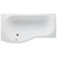 Cleargreen baignoire-douche asymétrique ecoround r21 170x80x74 cm lucite®