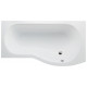 Cleargreen baignoire-douche asymétrique ecoround r22 170x80x74 cm lucite®