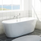 Cleargreen baignoire en îlot ovale arrondie freestark r33 174x80 écologique