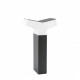 Balise de jardin gris foncé tau h40 cm 1 ampoule