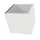 Boîte à eaux carrée 200x200 mm Ø80 mm + grille stop-feuille - Coloris au choix RAL 9010 Blanc pur