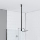 Barre de fixation plafond pour douche a l’italienne laque Noir mat - 60cm recoupable Aurlane - FAC299
