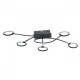 Plafonnier noir techno 5 ampoules 27.5 cm