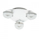 Plafonnier blanc techno 3 ampoules 16 cm