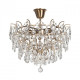 Plafonnier laiton crystal 6 ampoules 52 cm