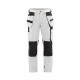 Pantalon peintre stretch 4D multipoches Blanc/Gris foncé - 10791645
