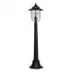 Borne d'extérieur noire street 1 ampoule 107 cm