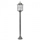 Borne d'extérieur noire street 1 ampoule 122 cm
