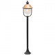 Borne d'extérieur noire street 1 ampoule 126 cm