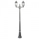 Borne d'extérieur noire street 2 ampoules 225 cm