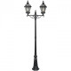 Borne d'extérieur noire street 2 ampoules 230 cm