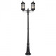 Borne d'extérieur noire street 2 ampoules 230 cm