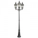 Borne d'extérieur noire street 3 ampoules 230 cm