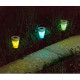 Borne décorative 2 leds 1couleur et 1blanc 